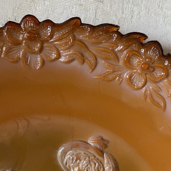 Rare McKee & Brothers, McKee Works chocolate glass plate circa 1902 Troubadour - Picture 4 of 5